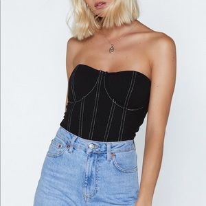 Black bodice tube top